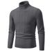 Men's Slim-Fit High Neck Sweater – Winter Knit Pullover With Jacquard Pattern (M-3XL) | Stretchable & Stylish Casual Wear_viptrois.com