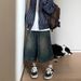 Men's Clothing High Street Patchwork Denim Shorts New Style Distressed Casual Versatile Wide Leg Cropped Pants_viptrois.com