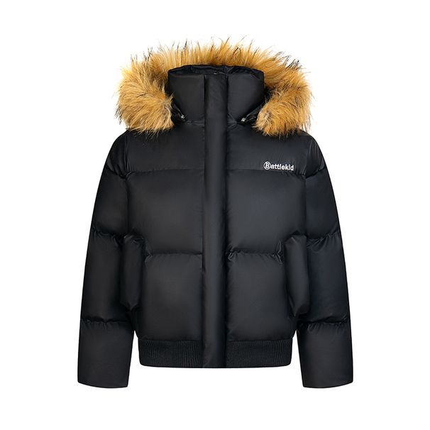 Men's Clothing Mountain Carving Thick Warm Large Fur Collar Cotton Coat Men And Women Winter Coat Couple Style Parka Trendy_viptrois.com