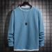 Men's Sweater Spring And Autumn Crew Neck Bottoming Shirt Top Casual Velvet_viptrois.com