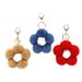 Bag Charm Creative Flower Ball Keychain Cute Plush Flower Bag Pendant Mobile Phone Accessories Car Key Ring Gift_viptrois.com
