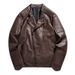 Men's Clothing high end leather jacket men's autumn and winter new style trendy brand handsome motorcycle leather jacket men's jacket_viptrois.com