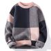 Pure 2024 Men's Pullover Knit Autumn Winter Round Neck New White Base Pattern Sweater For Cross-Border Foreign Trade_viptrois.com
