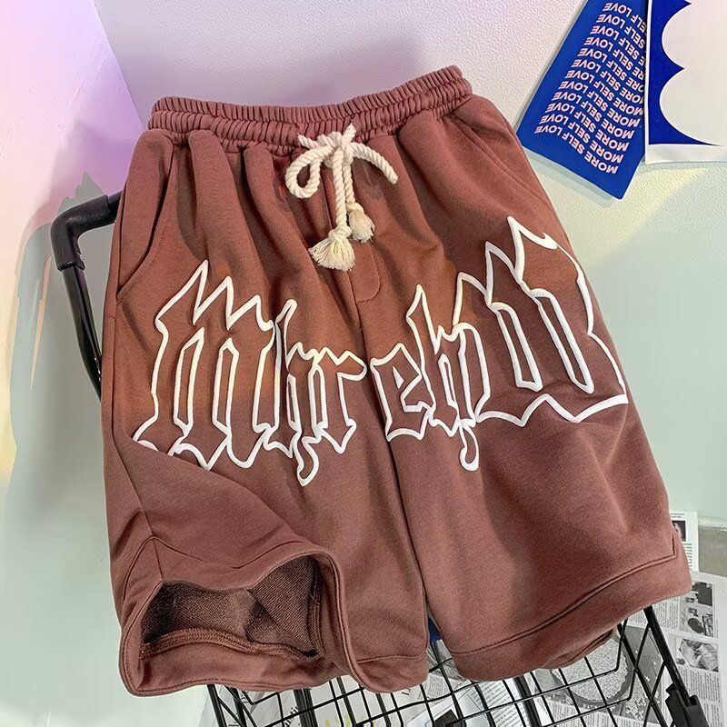 Unbeatable Quality Unbeatable Quality Foam Shorts Men's Summer American Five Quarter Trendy Brand Ins Sports Loose Casual Basketball Pants_viptrois.com