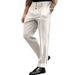 Men's Clothing Men's Formal Fashion Business Casual Solid Color Twill Button Suit Pants_viptrois.com