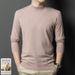 Pure Fine Knit Long Sleeve Wool Men, Thickened Warm For Autumn And Winter, Half Turtleneck, Solid Color Base Shirt, Inner_viptrois.com