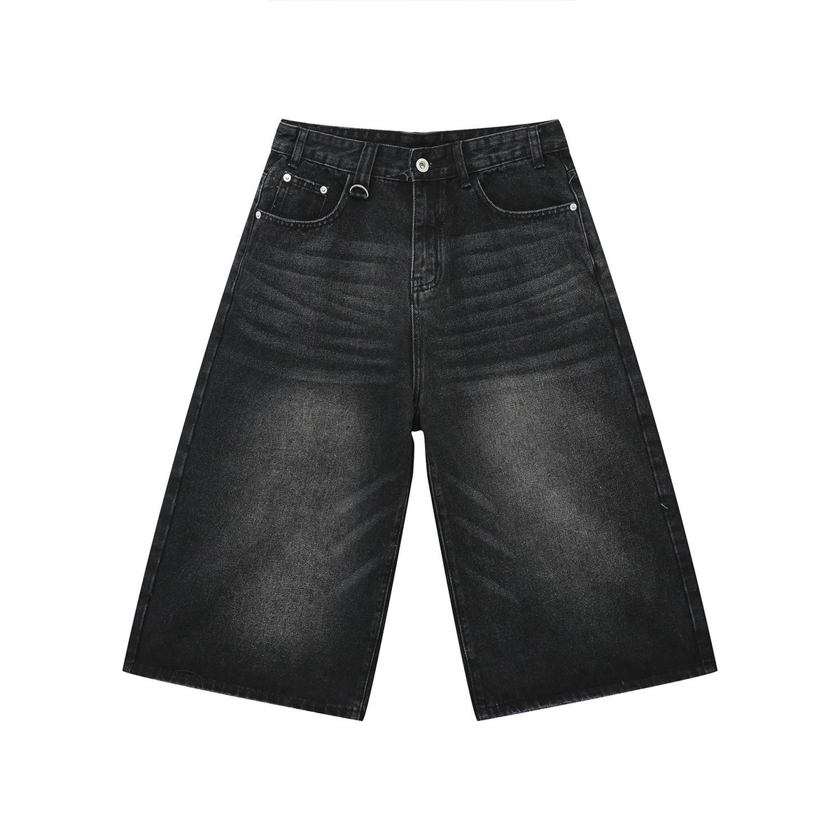 Men's Clothing Summer New Arrivals Loose Wide Leg Flared Denim Cropped Pants Trend_viptrois.com