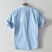 Men's Clothing White Simple Short Sleeved Shirt Casual Youth Denim Shirt Jacket_viptrois.com