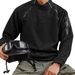 Men's Techwear Heavyweight Sweatshirt - Urban Utility Pullover With Dual Zippers & Arm Pocket_viptrois.com