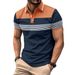 Street Fashion Stripe Men's Polo T-Shirt Summer Short Sleeves Print Tops Button T Shirt Oversized Clothing Casual Golf Shirts_viptrois.com
