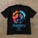 Oversize American Trendy Brand Design Sense Splashing Ink Printing Short-sleeved T-shirt Men's Summer Casual Loose Cotton Top_viptrois.com