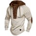 Men's Clothing Solid Color Hoodie Men's T Shirt Top Pleated Hooded Street Long Sleeve Lace Up Basic Style_viptrois.com