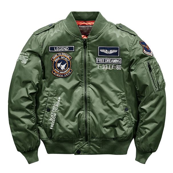 2024 Men's Winter Hip Hop Thick Warm Jacket Military Motorcycle Ma-1 Aviator Pilot Cotton Parka Male Baseball Bomber_viptrois.com
