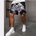 Men's Dark Themed 3D Printed Shorts Hip Hop Style Loose Fit Sporty Street Style Five Point Pants_viptrois.com