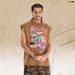 Street Fashion 300g Printed Hand-Washed Raglan Sleeveless T-Shirt_viptrois.com