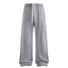 Unisex Heavyweight 430g Cotton Batik Sweatpants – Vintage Washed Terry, Distressed Wide-Leg Joggers_viptrois.com