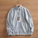 Men's Zip-Up Hooded Sweatshirt Jacket - Lightweight Spring/Fall Pullover With Stand Collar & Stylish Print_viptrois.com