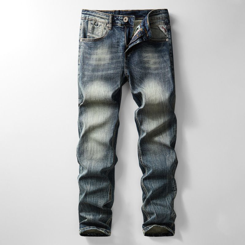 Men's Clothing Spring And Autumn Fashion Brand American Denim Jacket Classic Versatile Heavy Washed High Grade Stretch Denim Suit Men_viptrois.com