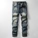 Men's Clothing Spring And Autumn Fashion Brand American Denim Jacket Classic Versatile Heavy Washed High Grade Stretch Denim Suit Men_viptrois.com