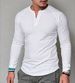 2025 European And American Men's Round-neck Cotton Pure-color Buttoned Long-sleeved T-shirt_viptrois.com