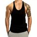 2025 New Basketball Training Muscle Fitness Vest For Men, Pure Color Sleeveless Bodybuilding I-back Vest_viptrois.com