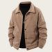 Men's Corduroy Fleece-Lined Jacket - Winter Workwear Coat With Warm Sherpa Lining, Relaxed Fit & Zip Closure, M-5XL_viptrois.com