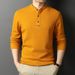 2025 Spring And Autumn Thin Men's Long Sleeve T-Shirt Pure Cotton Stand Collar Top Middle-aged Business Casual T-shirt_viptrois.com