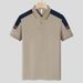 Men's Clothing High Quality Color Matching Lapel Polo Shirt Men's Trendy Brand All Match New Youth Short Sleeved Slim T Shirt_viptrois.com