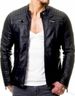 Loom Foreign Trade European And American Fashion Quilted Windproof Motorcycle PU Stand Collar Zipper Cardigan Men's Leather_viptrois.com