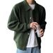 Nordmann Autumn Winter Thickened Sweater Jacket For Men, Solid Color, Loose Fit, Stylish And Casual Lazy Knitted Cardigan, Unisex_viptrois.com