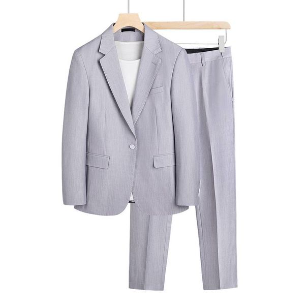 Men's Casual European And American Business Professional Suit, Two-piece Suit For The Groom, Best Man And Wedding Banquet + Waistcoat + Trousers_viptrois.com