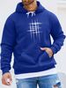 Men's Autumn And Winter Casual Fashionable Loose Hooded Sweatshirt With Simple Pattern Printed Warm Long Sleeved Pullover_viptrois.com