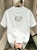 100% Cotton Men Oversized T-shirt Minimalist Abstract R Print Crew Neck Short Sleeve Streetwear Tee_viptrois.com