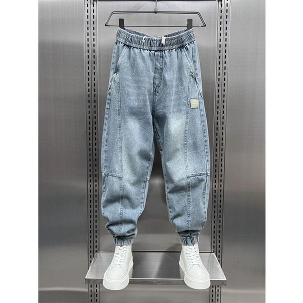Men's Clothing Summer New Style Jeans For Men, Loose Large Size, Korean Style, Slim Fit, Nine Point Harem Pants_viptrois.com