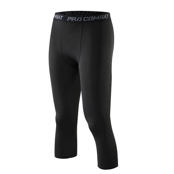 Men's clothing Quick drying sports capri tights Men's basketball fitness track and field leggings Running elasticity_viptrois.com
