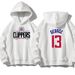 Spring And Autumn New Clippers Pickled Pepper George No. 13 Basketball Casual Hooded Sweater Men_viptrois.com
