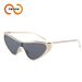 New Metal Cat Eye Frame High Quality Sunglasses One Piece Trendy Sunglasses T1383_viptrois.com