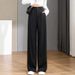 Retro Wide-Leg Pants For Women Vintage-Inspired Linen-Like Trousers With Flowy Silhouette & Multi-Pocket Design ( S-5XL)_viptrois.com