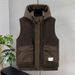 Men's Fleece Hooded Vest Winter Warm Workwear Casual Jacket With Pockets - Black, Brown, Green Trendy Fashion_viptrois.com