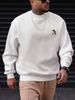 Polar Fleece Solid Color Round Neck Sweater Mens Candy Cotton Long Sleeve Working Clothes_viptrois.com