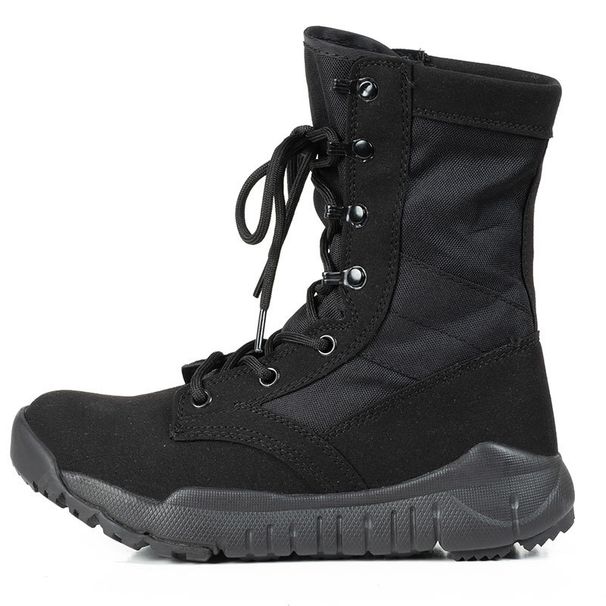 Combat Boots Black Velvet Light Combat Boots Shock Absorbing High Top Outdoor Tactical Boots Mountaineering Boots_viptrois.com