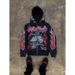 Y2K Dark Streetwear Zip-Up Hoodie – Oversized Unisex Graphic Sweatshirt With 3D Print (S-3XL, Black/Purple)_viptrois.com