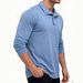 Men's Casual Long-Sleeve Polo Shirt – Breathable & Versatile Top For Work & Leisure (Stretch Comfort, Wrinkle-Resistant, Unisex Fit)_viptrois.com