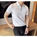 "Men's Slim-Fit Zip Polo Shirt – Breathable Cotton Short Sleeve With Embroidered Detail, Business Casual Summer Top (3 Colors, Sizes M-XXXXL)"_viptrois.com