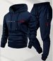 Men's Clothing Pullover Sweatshirt With Letter Print Hooded Sweatshirt & Jogger Set - Casual Loose Fit Pullover Tracksuit For Autumn/Winter_viptrois.com