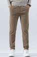 Men's Brushed Corduroy Pants – Slim Straight Casual Trousers For Business & Leisure (28-38, Black/Light Gray/Khaki/Beige, Wrinkle-Resistant)_viptrois.com