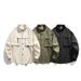 Men's Clothing Water-Resistant Plaid Work Shirt, Oversized Vintage Long Sleeve Shirt With Chest Pocket, Fall & Winter Layering Essential_viptrois.com
