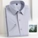 Men's Clothing Men's Summer Modal Blend Shirt – Breathable Stretch Short Sleeve (8 Colors, 11 Sizes, Wrinkle-Resistant & Moisture-Wicking)_viptrois.com