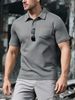 Men's Clothing European And American Men's Summer Lapel Polo Shirt Short Sleeve Breathable Skin Friendly Casual Sports Fashion Men's Short Sleeve_viptrois.com