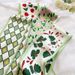 Fresh Green Floral White-Enhancing Silk For Women New Long Strip Hair Tie Decorative Small Neck Scarf_viptrois.com